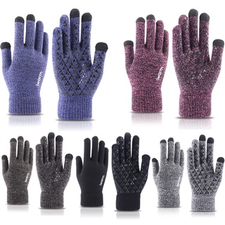 Xixiwany1 guantes tejidos unisex Para invierno cálido a prueba De viento y antideslizante (3)