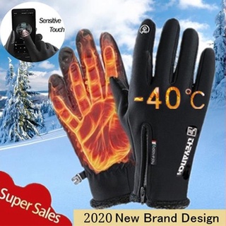 moto pantalla táctil moto carreras de equitación guantes de invierno motocicleta guantes de invierno térmico forrado impermeable guantes