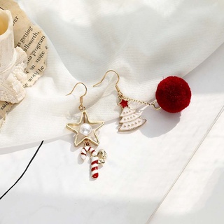 Aretes/pendientes con perlas y estrellas De árbol De navidad para mujer (5)