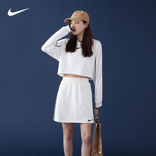 Nike Suit Women Fashion Suit Casual Hooded Sweater Short Skirt Two-piece Suit
