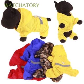 watchatory mascotas suministros mascota mono chaqueta transpirable con capucha perro impermeable ropa al aire libre impermeable protector solar reflectante pu/multicolor