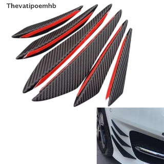 thevatipoemhb 6Pcs Carbon Fiber Style Car Front Bumper Lip Splitter Body Spoiler Canards Popular goods