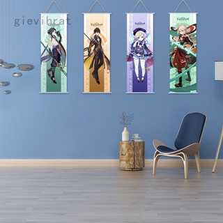 Anime Genshin Impact Hanging Painting Wall Scroll Poster Wall Hang Poster Home Decoration