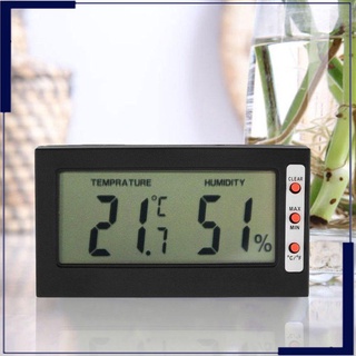 Gran oferta Digital Digital termómetro De pantalla Lcd higrómetro Freezer Max Min Celsius Fahrenheit Wih-A soporte negro (1)
