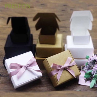 Preston 10 unids/lote hecho a mano caja de jabón pequeña fiesta suministros de papel Kraft caja de boda Mini artesanía embalaje caramelo joyería cajas/Multicolor