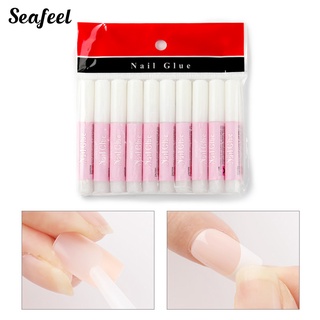 (Seafeel) pegamento de uñas transparente sin costuras sintético uñas arte pegamento para las mujeres