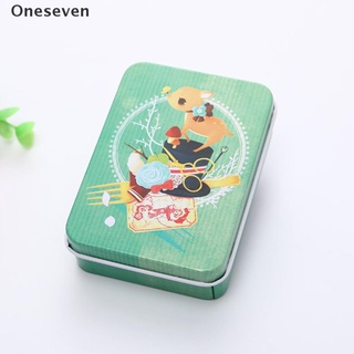 [Oneseven] 1PC Cartoon Tin Sealed Jar Packing Box Jewelry Candy Storage Cans Coin Gift Box .