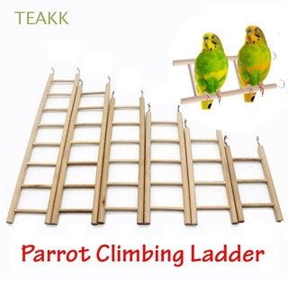 teakk swing escalada escalera jaula pájaro suministros loro juguetes madera diy artesanía decoración hámsters juguete