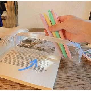 Jamjam PVC transparente impermeable bolsa de lápices cosméticos lindo bolsa de almacenamiento (4)