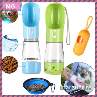 Botella De agua De marguerite 2 en 1 Portátil Para viaje/taza Alimentadora lenta Para Comida/perro/Gato/agua