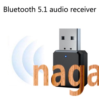 nagasea KN318 Bluetooth 5.1 Receptor De Audio De Doble Salida AUX USB Estéreo Coche Manos Libres Llamada