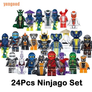 [Yengood] set De 24 pzas Mini Figuras Ninjago Kai Jay sensible Wu Master bloques De construcción juguetes