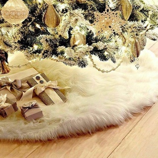 Christmas Tree Decoration Carpet Pure White Long Holiday Christmas Tree Decorations Skirt S1D8
