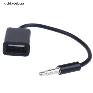 * dddxcebua * Conector De Enchufe De Audio Auxiliar Macho De 3.5 Mm A USB 2.0 Hembra Convertidor Cable Coche MP3 Venta Caliente
