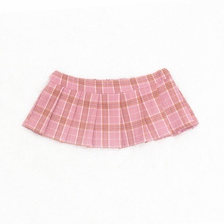 Falda plisada minifalda a cuadros de falda corta pequeña sin forro minifalda linda falda corta18cm mini falda (5)