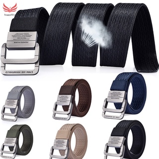 Los hombres deportes cinturones de lona tejido cinturón táctico al aire libre suave hebilla de aleación correas de lona (1)