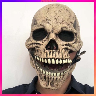 [Predolo2] máscara de esqueleto de calavera capucha de cabeza completa máscaras disfraz de Halloween accesorios