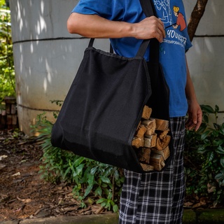 portátil de leña de madera registro bolsa de transporte al aire libre camping leña titular de llevar bolsa de almacenamiento bolso de manejo de madera bolsa de lona (7)