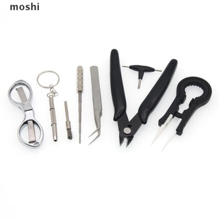 moshi 9pc vape diy bolsa de herramientas electrónica cigarrillo cerámica pinzas alicates alambre bobina plantilla. (6)