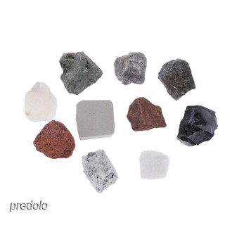 10 pzs colección de piedras minerales de roca/estudiantes de geología (1)