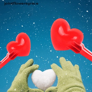 jgcl forma de corazón bola de nieve fabricante clip invierno arena bola molde abrazadera niños juguetes al aire libre gracia