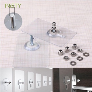 PASTY 10Pcs Nail Punch Bathroom Seamless Sticky Wall Hook Kitchen Mounting Rack Paste No Trace Screw Rod Fixed Strong Adhesive