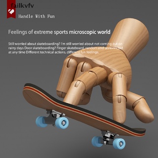 Failkvfv Finger SkateBoard Wooden Fingerboard Toy Professional Stents Finger Skate Set CL