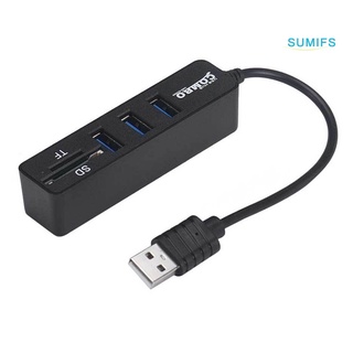 sumfis usb 2.0 hub micro secure digital tf lector de tarjetas de memoria flash adaptador para portátil