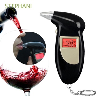 stephani - probador de alcohol negro (5 boquillas para conducir, alcohol, aliento, camino, seguridad, retroiluminado, lcd, retroiluminado, respirador digital, multicolor)