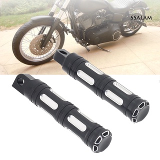 2 pzas pedales de pie de motocicleta CNC en forma de bambú de aluminio para pedales Dyna para Softails