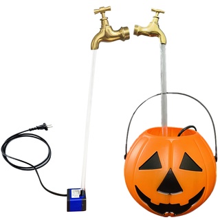 alotoforders2.cl Water Fountain Pumpkin Bucket Design Convenient Plastic Halloween Bucket Waterfall for Garden (7)