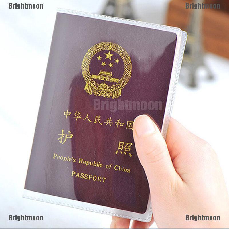 brightmoon transparente transparente pasaporte cubierta titular caso organizador tarjeta de identificación protector de viaje
