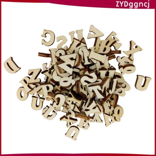 100 piezas sin terminar letras de madera del alfabeto piezas scrapbooking adorno para niños manualidades