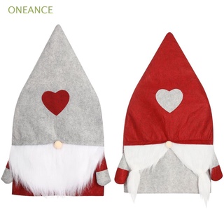 ONEANCE 2PCS Party Supplies Santa Claus Cap Gift Dinner Table Christmas Chair Cover New Kitchen Restaurant Forester Xmas Ornament Dining Room Home Decor