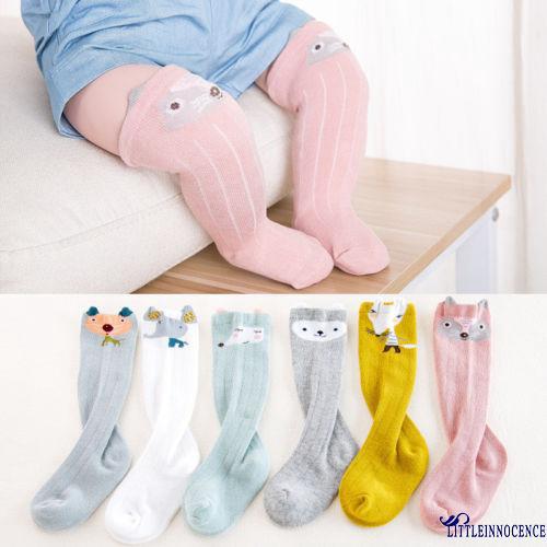 e1c-nuevo niño bebé niñas rodilla alta calcetines largos arco algodón casual medias
