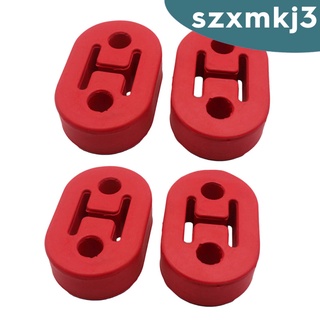 Tutoo 4 piezas soporte De Poliuretano rojo con 12mm/2 agujeros Para escape De coche