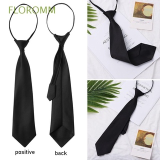 floromm corbata delgada negra corbata corbata corbata sedosa suave clip en accesorios de ropa cuello estrecho