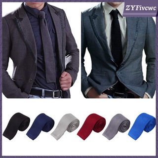 lujo de los hombres\\\'s llano tejido lazo corbata sólido hombres de punto casual formal largo