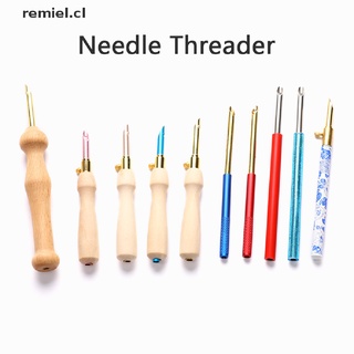 【remiel】 Wooden Handle Embroidery Pen Adjustable Embroidery Punch Needle Weaving Tools CL