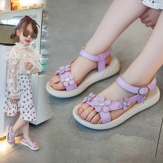 niños bebé niñas zapatos bohemio casual flor cristal sandalias princesa zapatos fofo