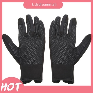 (Kim) guantes de invierno a prueba de viento con pantalla táctil dedo completo/guantes calientes para ciclismo/esquí