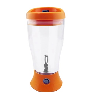 Automatic Coffee Milk Blenders Cup Shaker Electric Battery Mixer Portable Travel Juicer Bottles Mug Drink Frother,Orange (2)