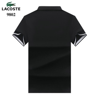 #2021 NEW# LACOSTE men's summer cotton lapel polo-shirts Embroidered crocodile logo men's street-style slim white black blue short-sleeve polo-shirts tops (5)