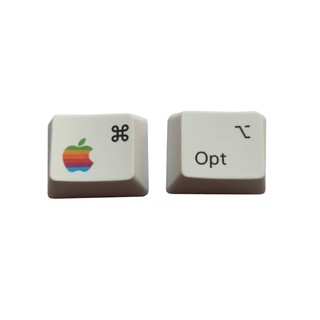 Teclas de teclado PBT rojo Mac Commond y teclas de opción tinte-sublimación MX teclado teclas