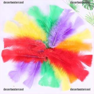 DECL 50pcs/Pack Kindergarten Handmade Colorful Feathers DIY Decorations Art Courses 210824