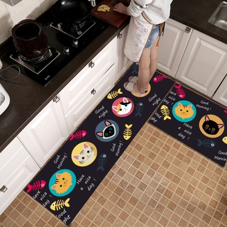 alfombra de cocina moderna antideslizante para el hogar, diseño de dibujos animados, alfombra suave, baño, tira larga, absorción (5)