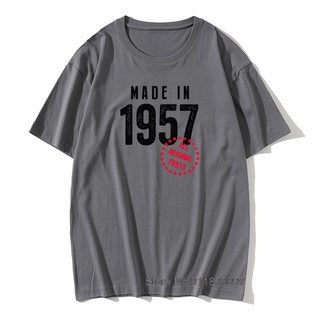 vintage hecho en 1957 camiseta nacida 64 cumpleaños presente algodón cuello redondo camisetas hombres 64 años cool daddy divertida camiseta regalo nuevo
