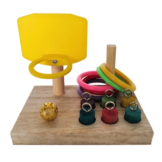 chal bird juego de juguetes de entrenamiento de mesa incluyen bloques de madera rompecabezas baloncesto lanzando anillos de apilamiento colorido parque infantil