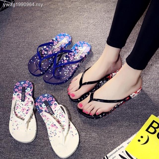 ▣✕✶Chanclas chanclas mujer estudiantes de verano coreano plano antideslizante sandalias y zapatillas de mujer desgaste exterior zapatos de playa moda de verano
