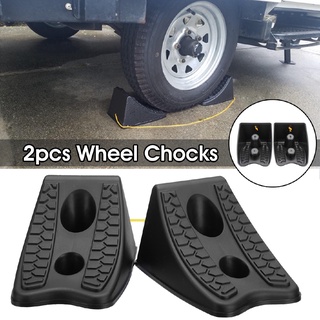 2pc rueda de goma duro chock stop neumático para rv camper remolque coche camión tapón